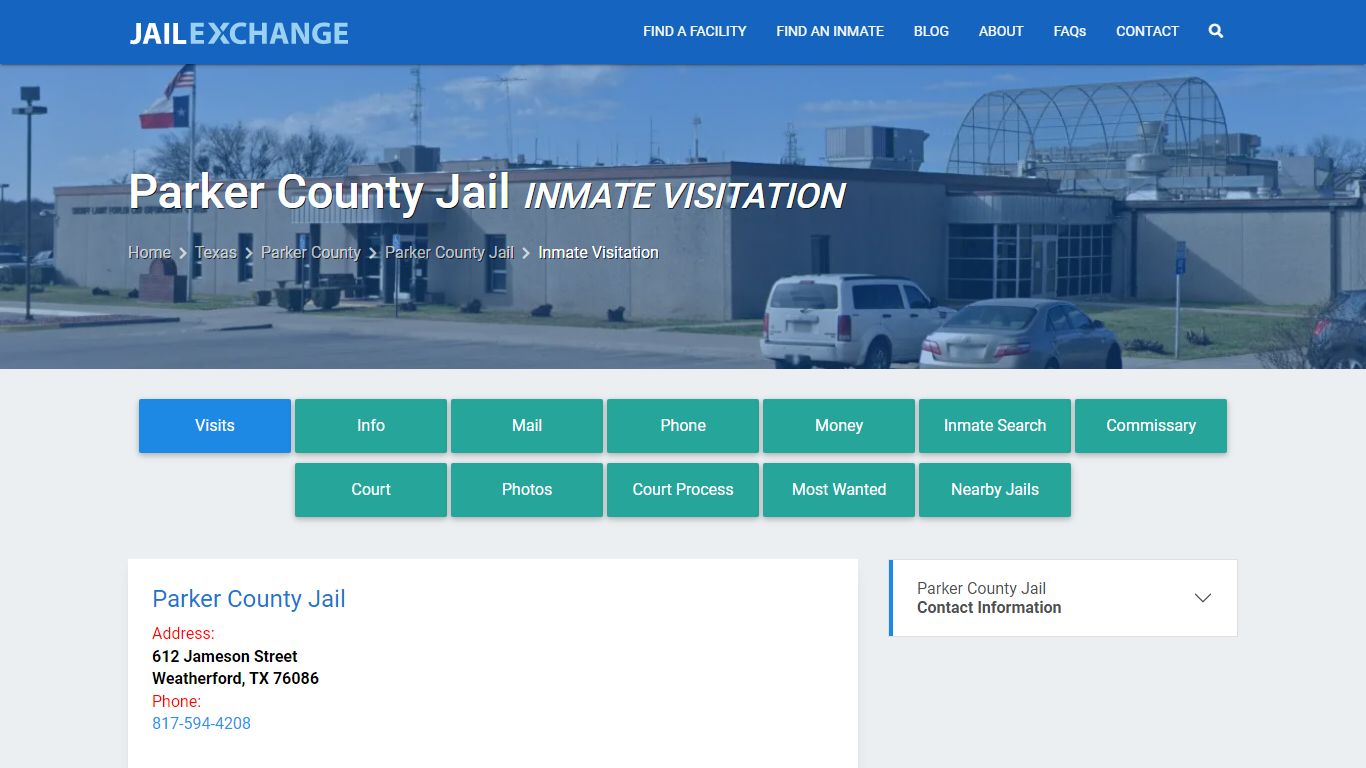 Parker County Jail Inmate Visitation - Jail Exchange